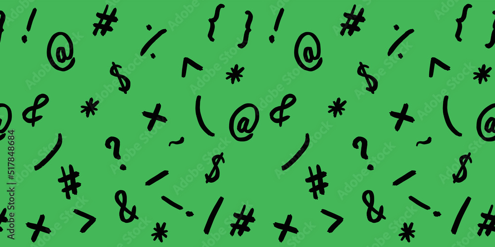 pattern with the image of keyboard symbols. Punctuation marks. Template for applying to the surface. yellow green background. Banner for insertion into site. pattern with the image of keyboard symbols. Punctuation marks. Template for applying to the surface. yellow green background. Banner for insertion into site.