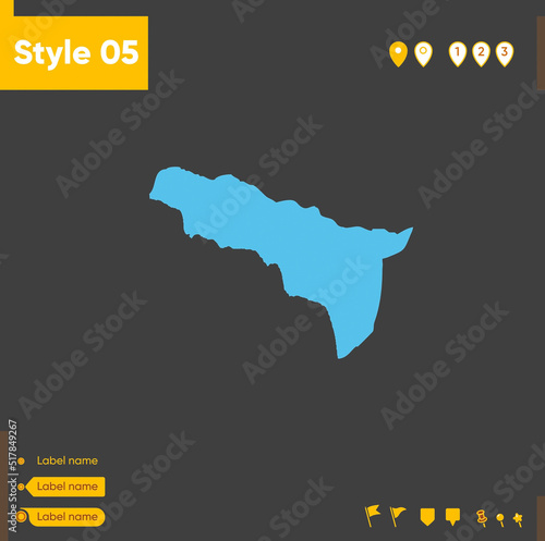Abkhazia - map isolated on gray background. Outline map. Vector illustration.