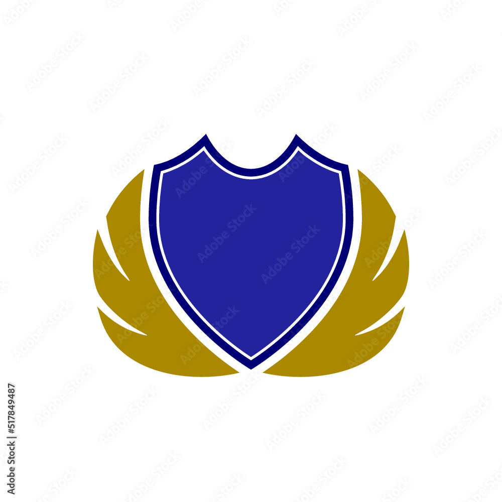 Wing army emblem. Shield Wing Logo isolated on white background Wing army emblem. Shield Wing Logo isolated on white background