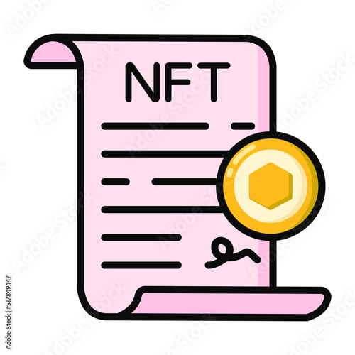  License icon, Non-fungible token, Digital technology.