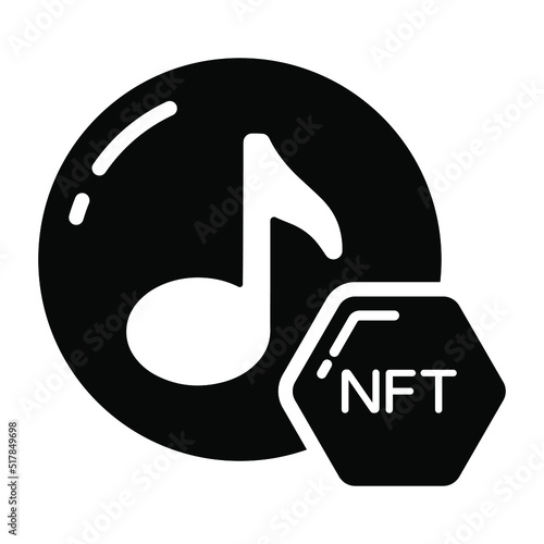 Music icon, Non-fungible token, Digital technology.