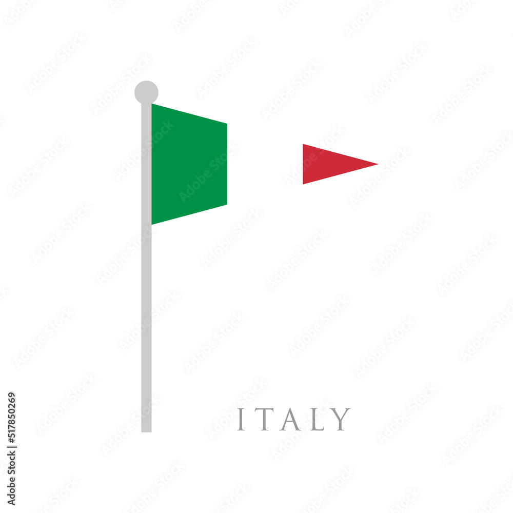 italy flag flat design vector illustration italy flag flat design vector illustration