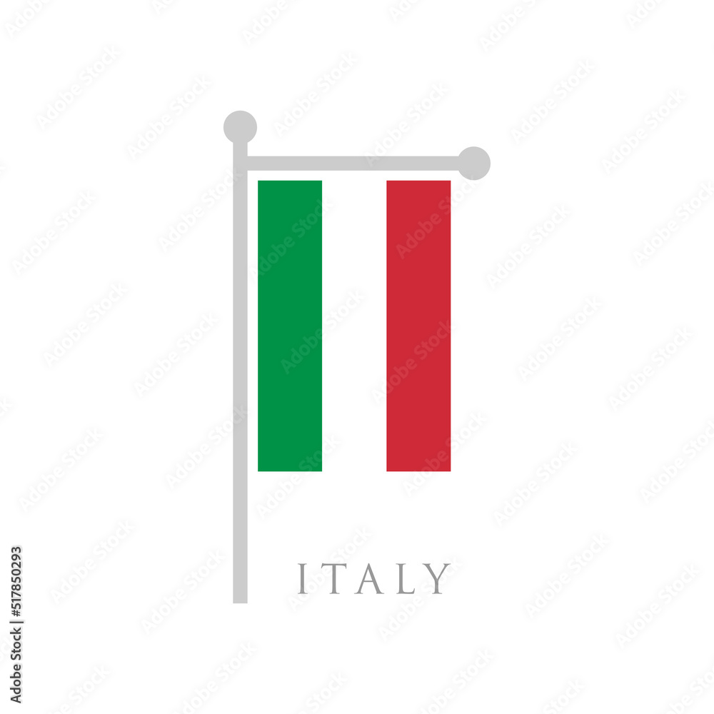italy flag flat design vector illustration italy flag flat design vector illustration