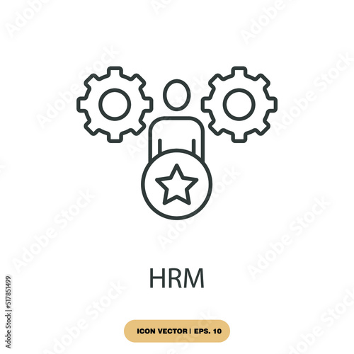 hrm icons  symbol vector elements for infographic web