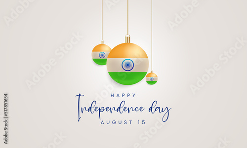 Happy Indian independence day celebration poster or banner background. Vector illustration