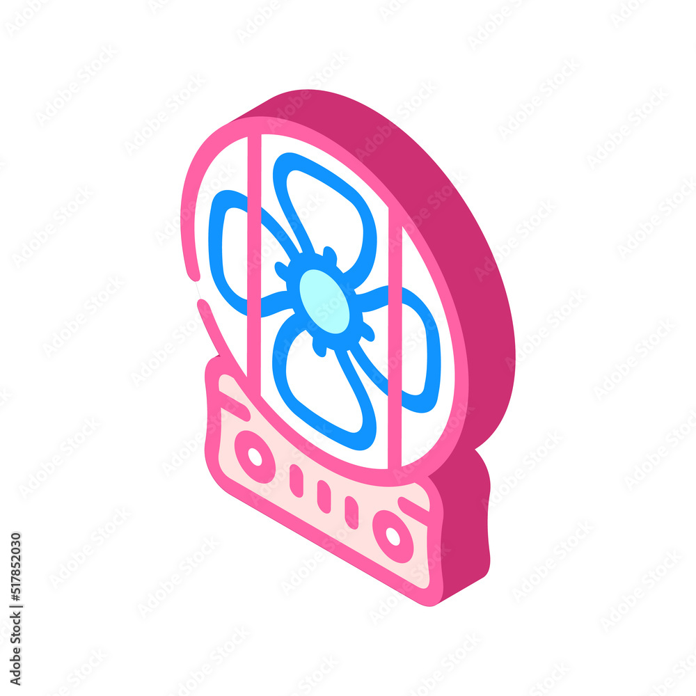 fan electronic device isometric icon vector. fan electronic device sign. isolated symbol illustration fan electronic device isometric icon vector. fan electronic device sign. isolated symbol illustration
