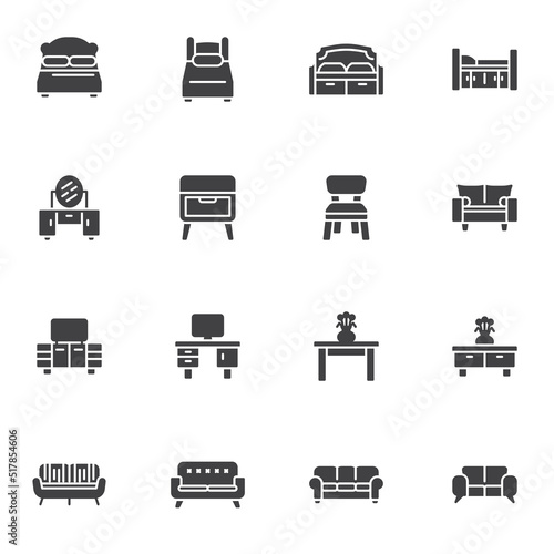 Furniture vector icons set © alekseyvanin