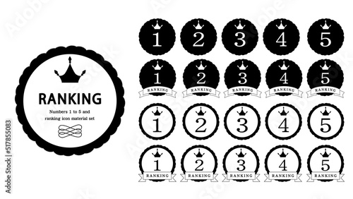 〘 ベクター 〙 ランキングメダル セット 1～5まで