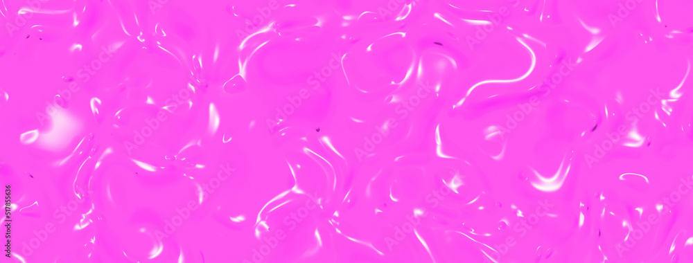 abstract texture of glass surface of fiolet. Glossy surface of water. Texture of liquid molten gold.Horizontal image. Banner for insertion into site. Place for text cope space. 3D image. 3D rendering.