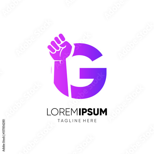 Letter G Punch Logo Design Vector Icon Graphic Emblem Illustration