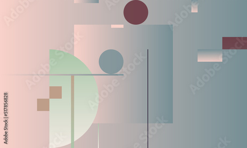 Dreamy Abstract Geometric Vector Graphics Background Made With Color Gradient And Minimalist Geometry Forms