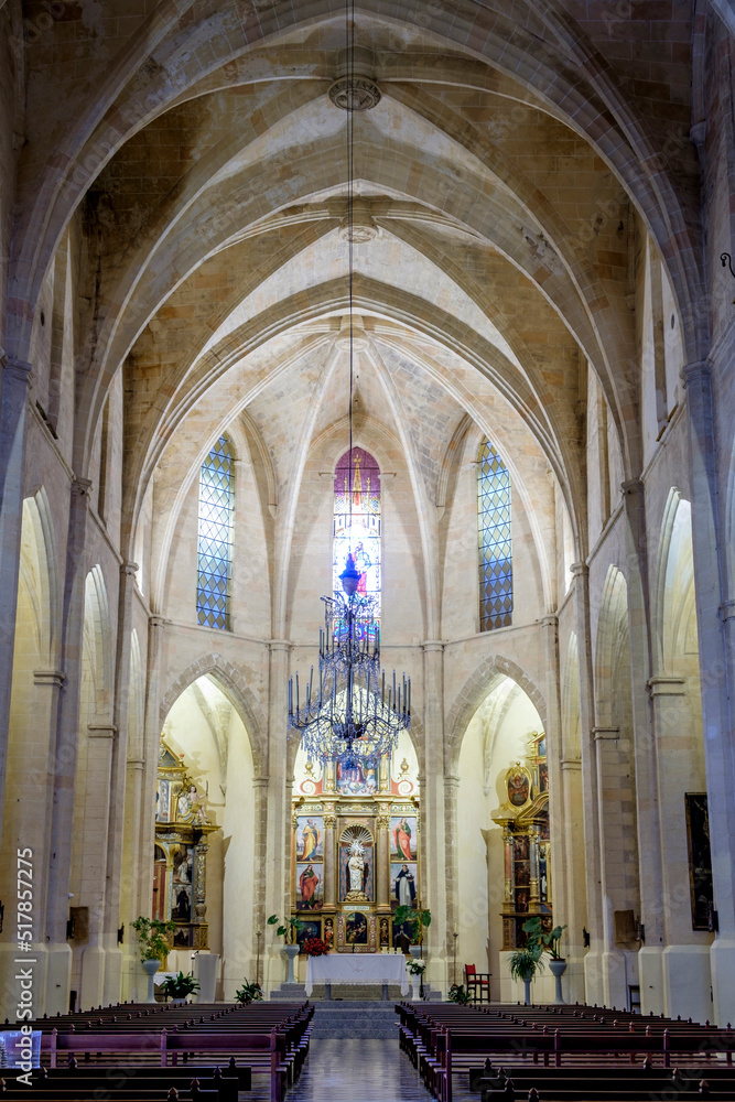 iglesia de Santa Maria de Andratx, fundada en 1248, Andratx, Mallorca, balearic islands, Spain