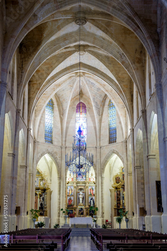 iglesia de Santa Maria de Andratx, fundada en 1248, Andratx, Mallorca, balearic islands, Spain