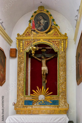 retablo, iglesia de la Immaculada Concepció, Galilea, Puigpunyent, Mallorca, balearic islands, Spain photo