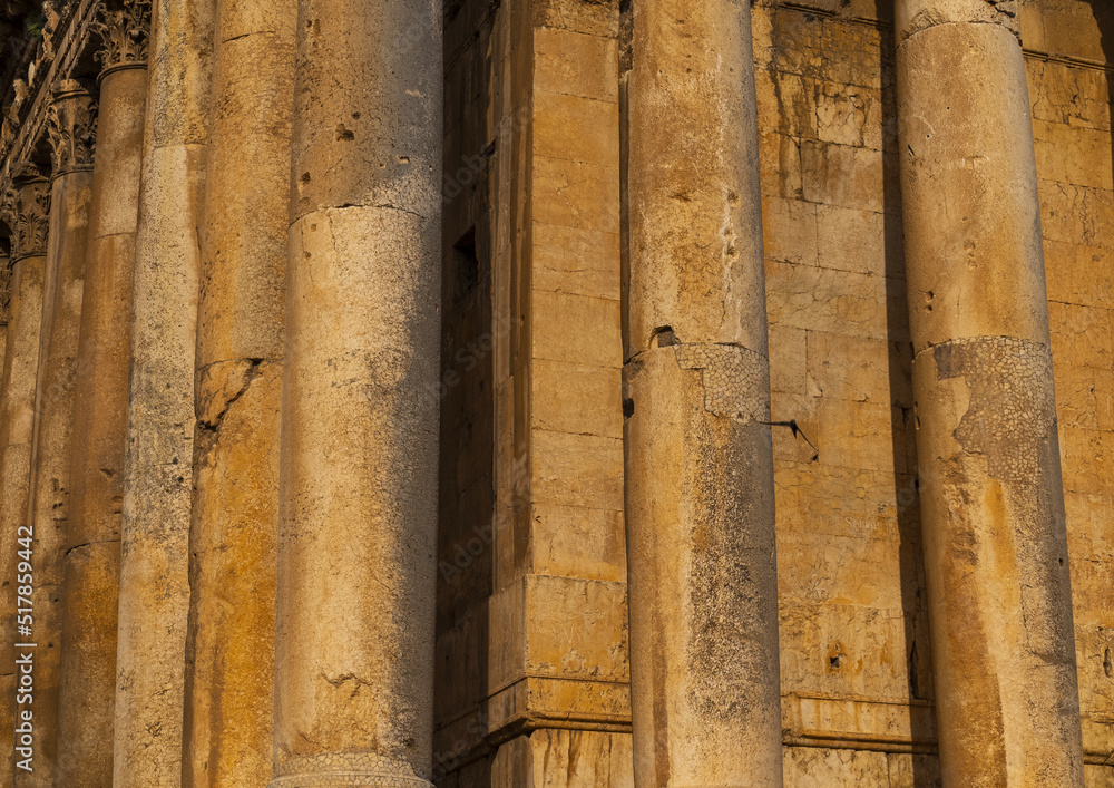 Temple of Bacchus in the archaeological site, Baalbek-Hermel Governorate, Baalbek, Lebanon Temple of Bacchus in the archaeological site, Baalbek-Hermel Governorate, Baalbek, Lebanon