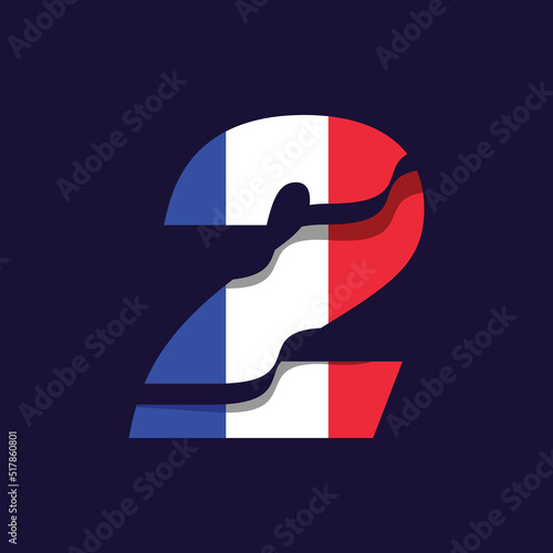 France Numeric Flag 2