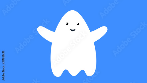 little white ghost smiles sweetly