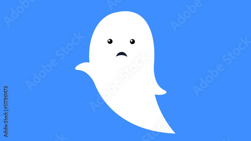 ghost on a blue background