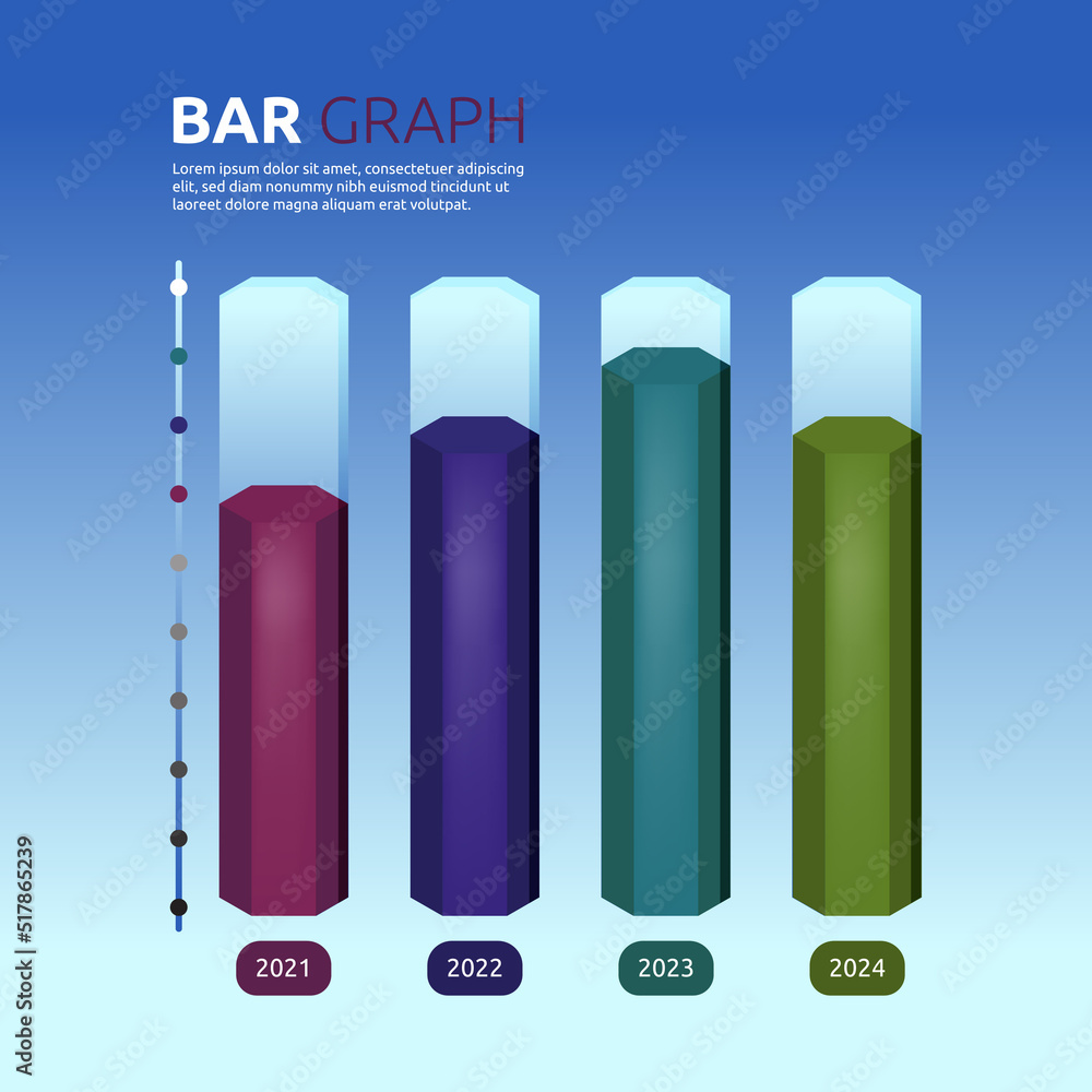 Tube Bar Graph Chart Statistic Data Infographic Template Tube Bar Graph Chart Statistic Data Infographic Template
