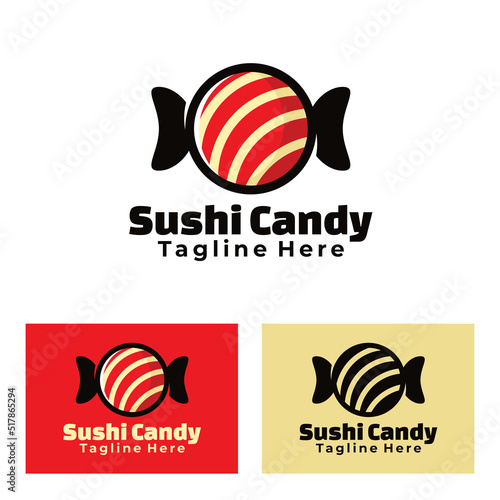 Sushi Candy art logo illustration