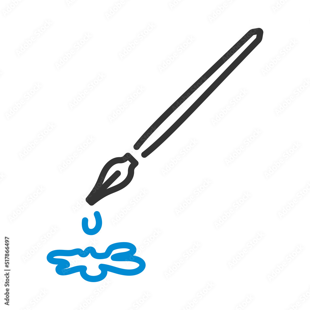 Fountain Pen With Blot Icon Fountain Pen With Blot Icon