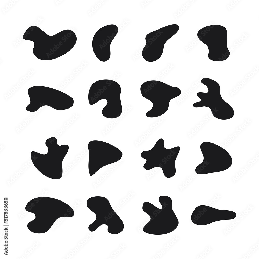 Black liquid blob shapes Black liquid blob shapes