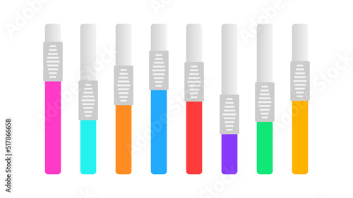 Set of vertical scrollbars