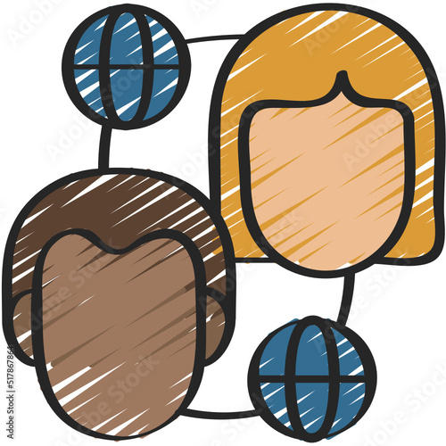 Peer To Peer Network Icon