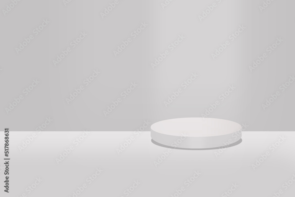 Empty Black White Circle Podium Stand with Studio Room 3d background.Winner Stage Shelf Scene Template Platform Display isolated on grey with light backdrop. Abstract design for presentation Products Empty Black White Circle Podium Stand with Studio Room 3d background.Winner Stage Shelf Scene Template Platform Display isolated on grey with light backdrop. Abstract design for presentation Products