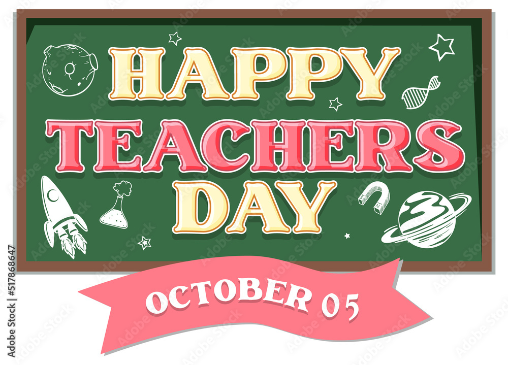 Obraz premium World Teacher's Day Logo Banner Design