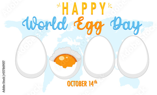 World Egg Day October 14 Banner Design