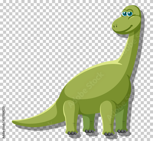 Cute brachiosaurus dinosaur isolated