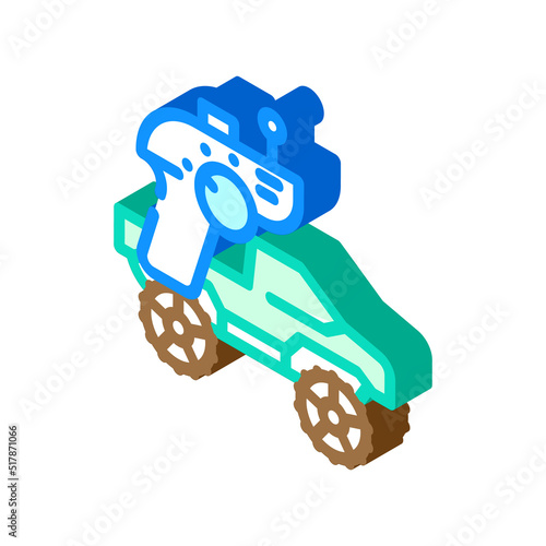 radio controlled car racing isometric icon vector. radio controlled car racing sign. isolated symbol illustration