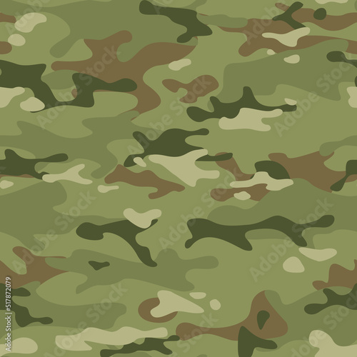 Seamless camouflage pattern of spots. Modern camo. Print on fabrics and clothes. Vector