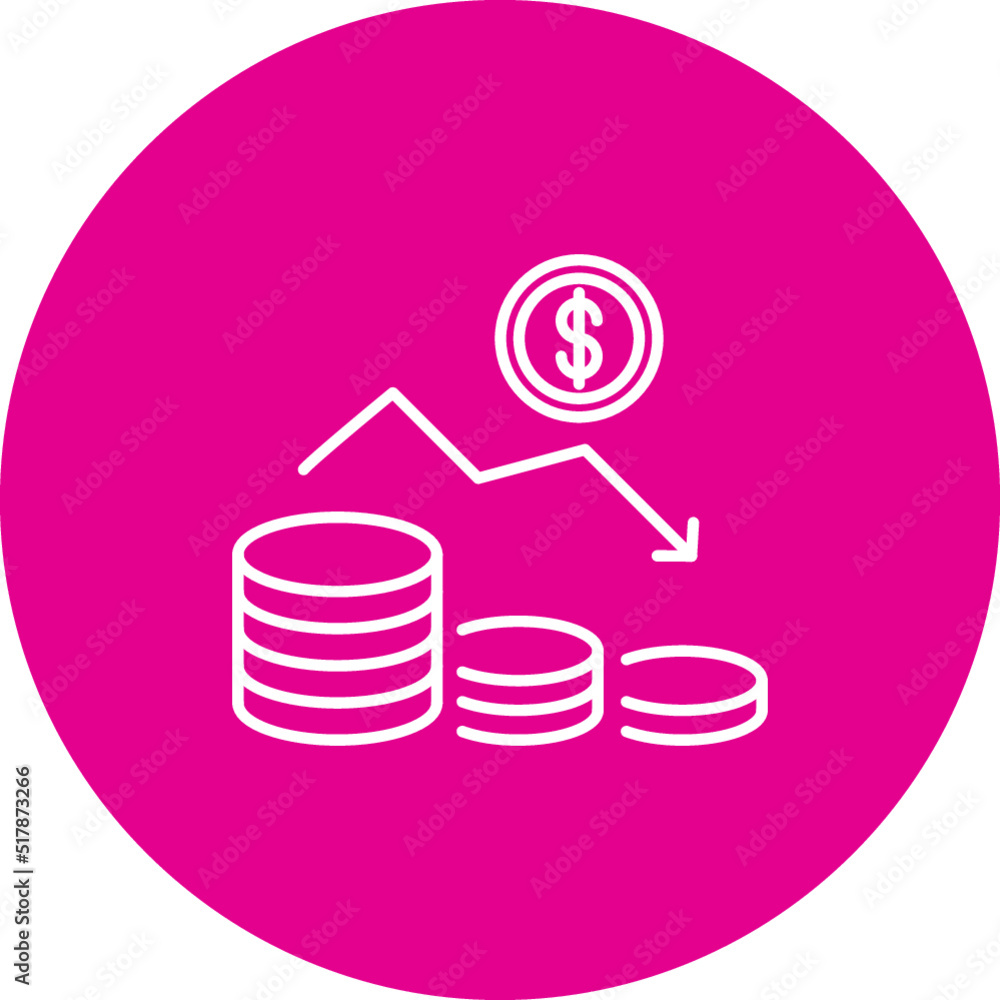 Money Loss Icon Money Loss Icon