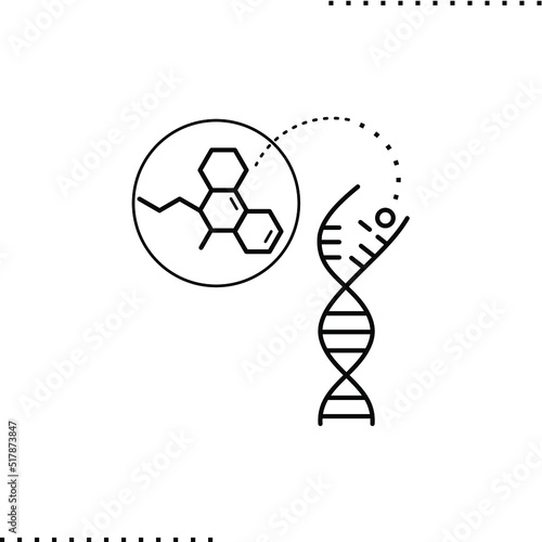 Genetic engineering modifying and culturing DNA, Crispr technology icon