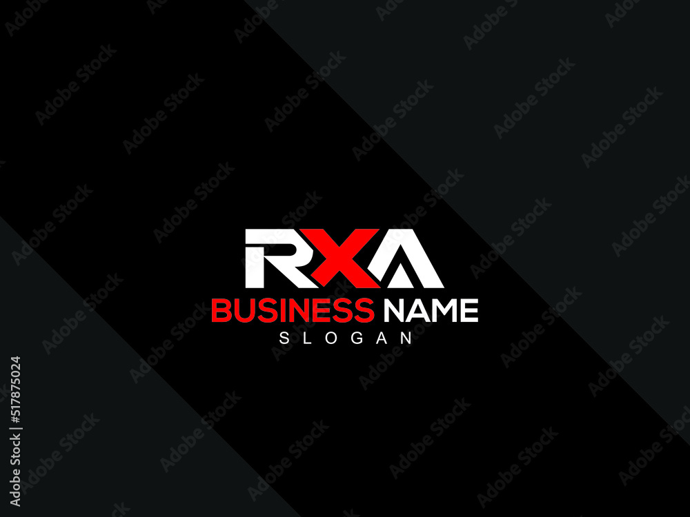 Logo Rxa Alphabet RXA Logo Letter, Creative RX r x a Logo Letter Vector Art With ...