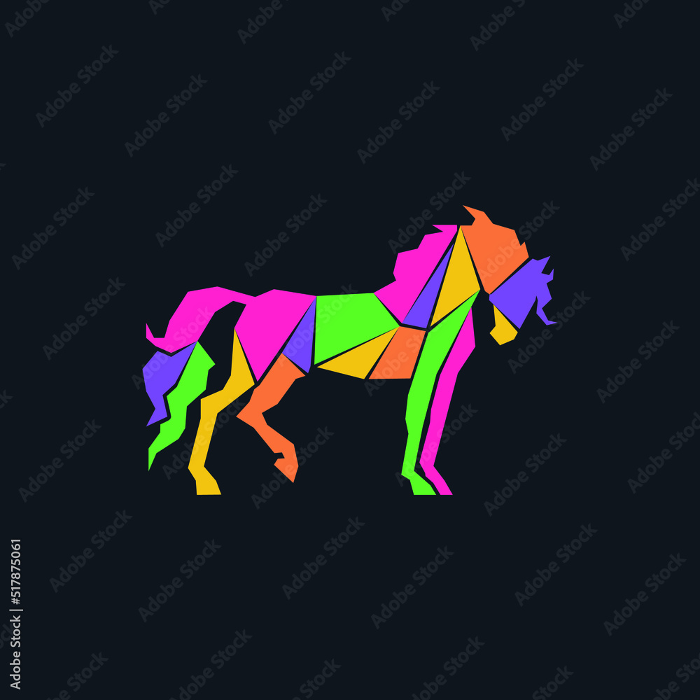 Obraz premium Colourful Vector Horse