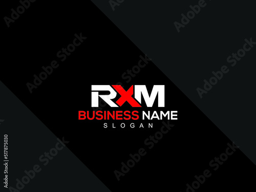 Alphabet RXM Logo Letter, Creative RX r x m Logo Letter Vector Art With Unique Colorful Three Letter Design
