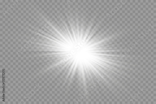 Vector transparent sunlight special lens flare light effect.