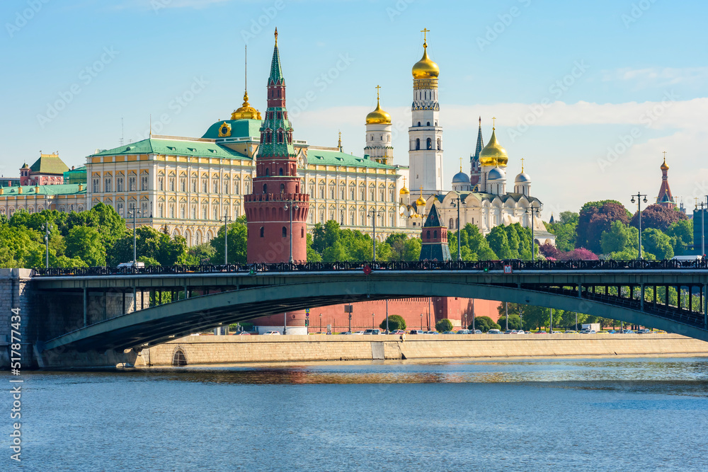 Moscow cityscape with Grand Kremlin palace and towers, Russia Moscow cityscape with Grand Kremlin palace and towers, Russia
