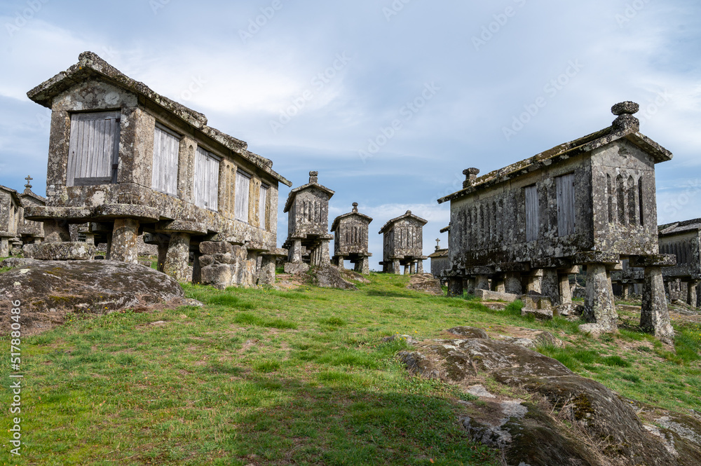 View of the granaries (espigueiros) in the historic village of Lindoso, Portugal. View of the granaries (espigueiros) in the historic village of Lindoso, Portugal.