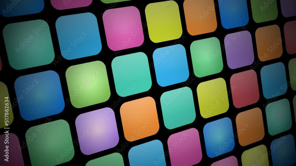 Animated retro old background with flashing colored squares Animated retro old background with flashing colored squares