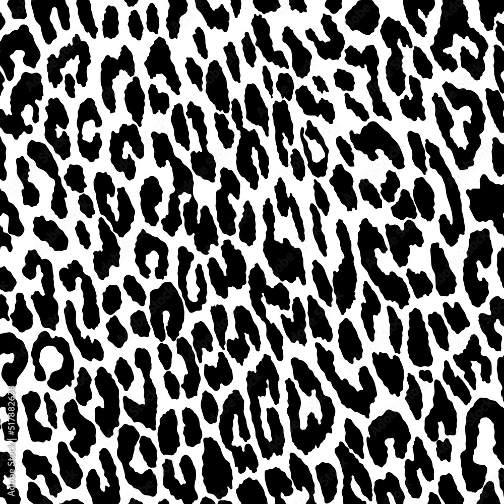 Vector black leopard, cheetah and jaguar print seamless pattern. Animal skin print seamless pattern design.