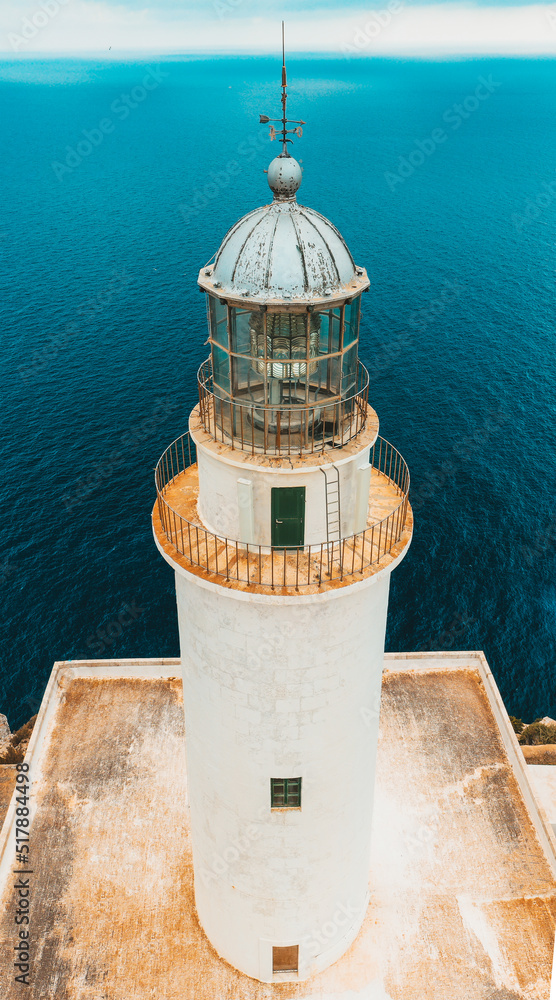 Aerial view of La Mola lighthouse in Formentera