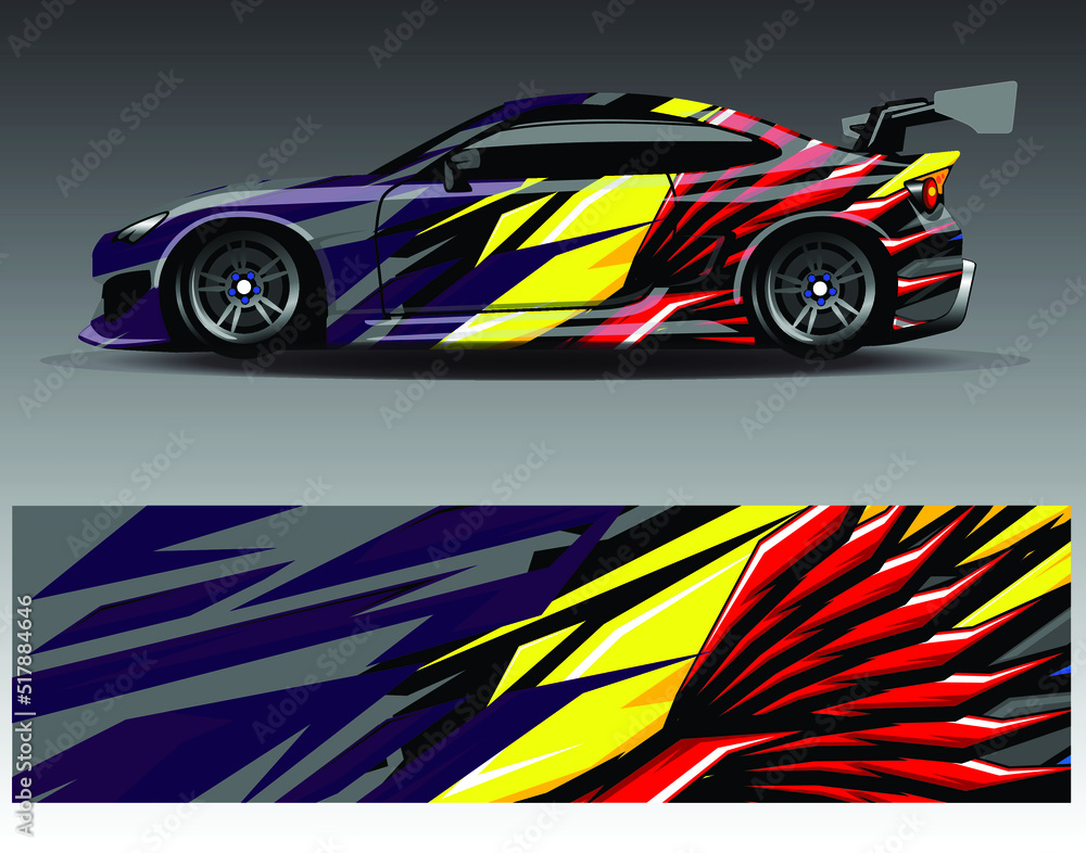 Car wrap design vector, truck and cargo van decal. Graphic abstract stripe racing background designs for vehicle, rally, race, adventure and car racing livery. Car wrap design vector, truck and cargo van decal. Graphic abstract stripe racing background designs for vehicle, rally, race, adventure and car racing livery.