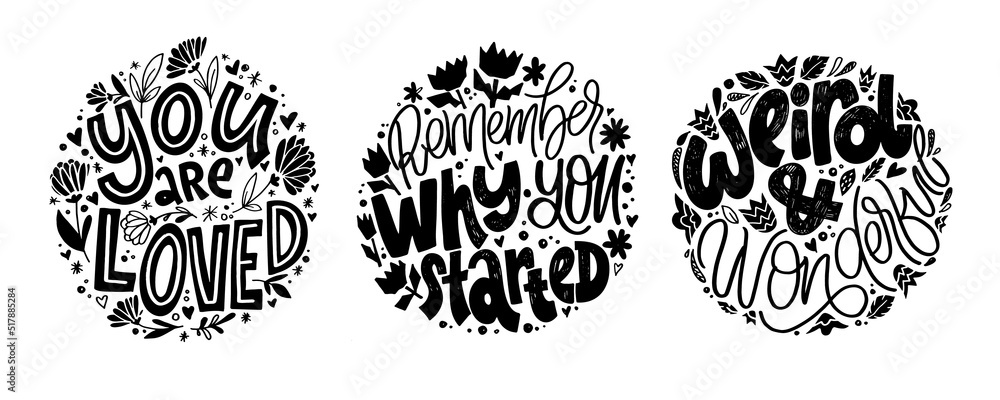 Fototapeta premium Cute hand drawn doodle lettering postcard. Lettering art template banner, t-shirt design.