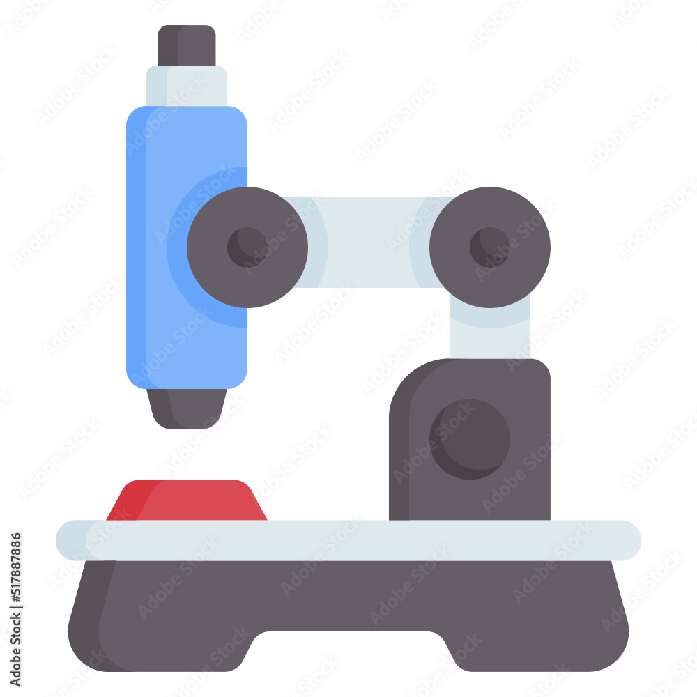 Biology with microscope flat color icon. Can be used for digital product, presentation, print design and more. Biology with microscope flat color icon. Can be used for digital product, presentation, print design and more.