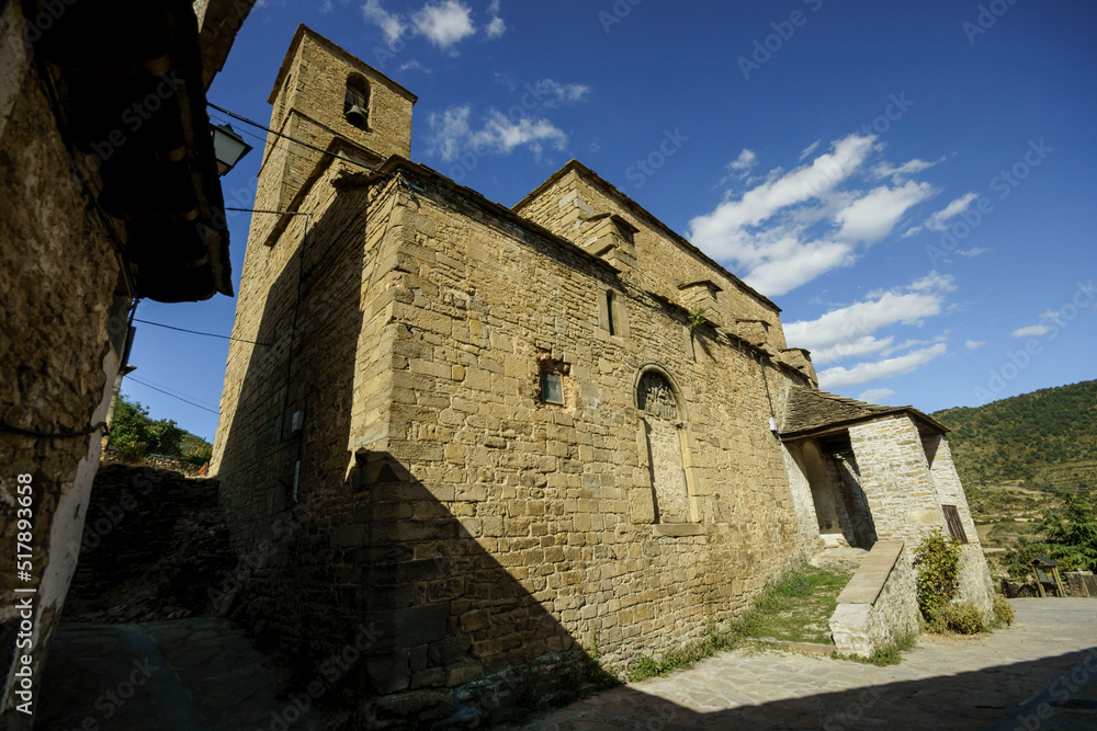 Iglesia de San Esteban.Botaya.Serrablo.Huesca.Cordillera pirenaica.Navarra.España.