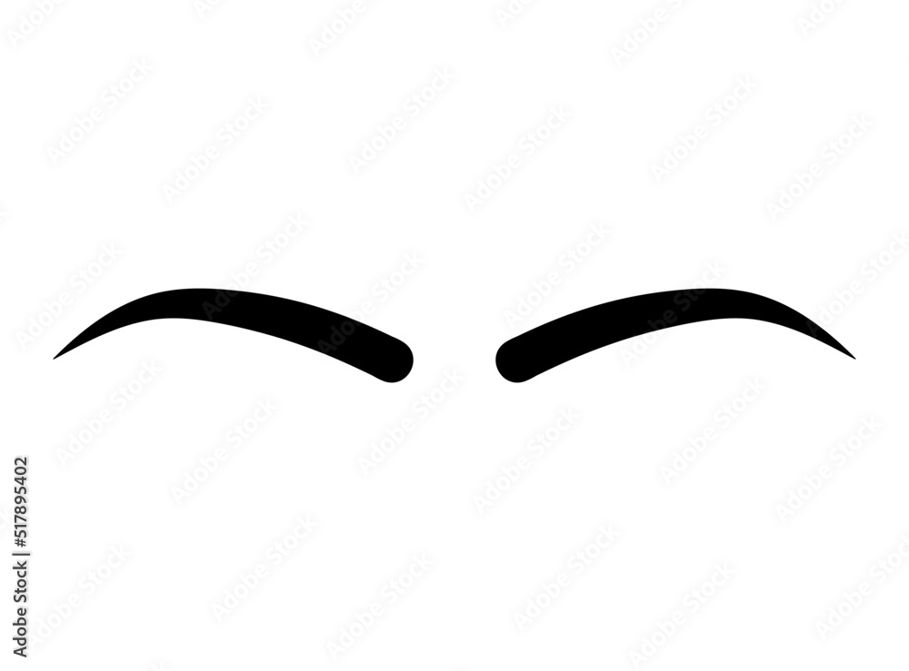 Vector flat eye brows isolated on white background Vector flat eye brows isolated on white background